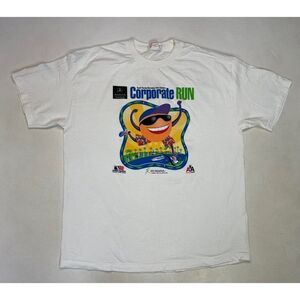 VINTAGE Mercedes Benz Corporate Run 2004 Graphic T-shirt Men XL White